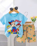 Kids Boys Girls 2Pcs Short Sleeve T-Shirt Shorts