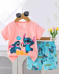 Kids Boys Girls 2Pcs Short Sleeve T-Shirt Shorts