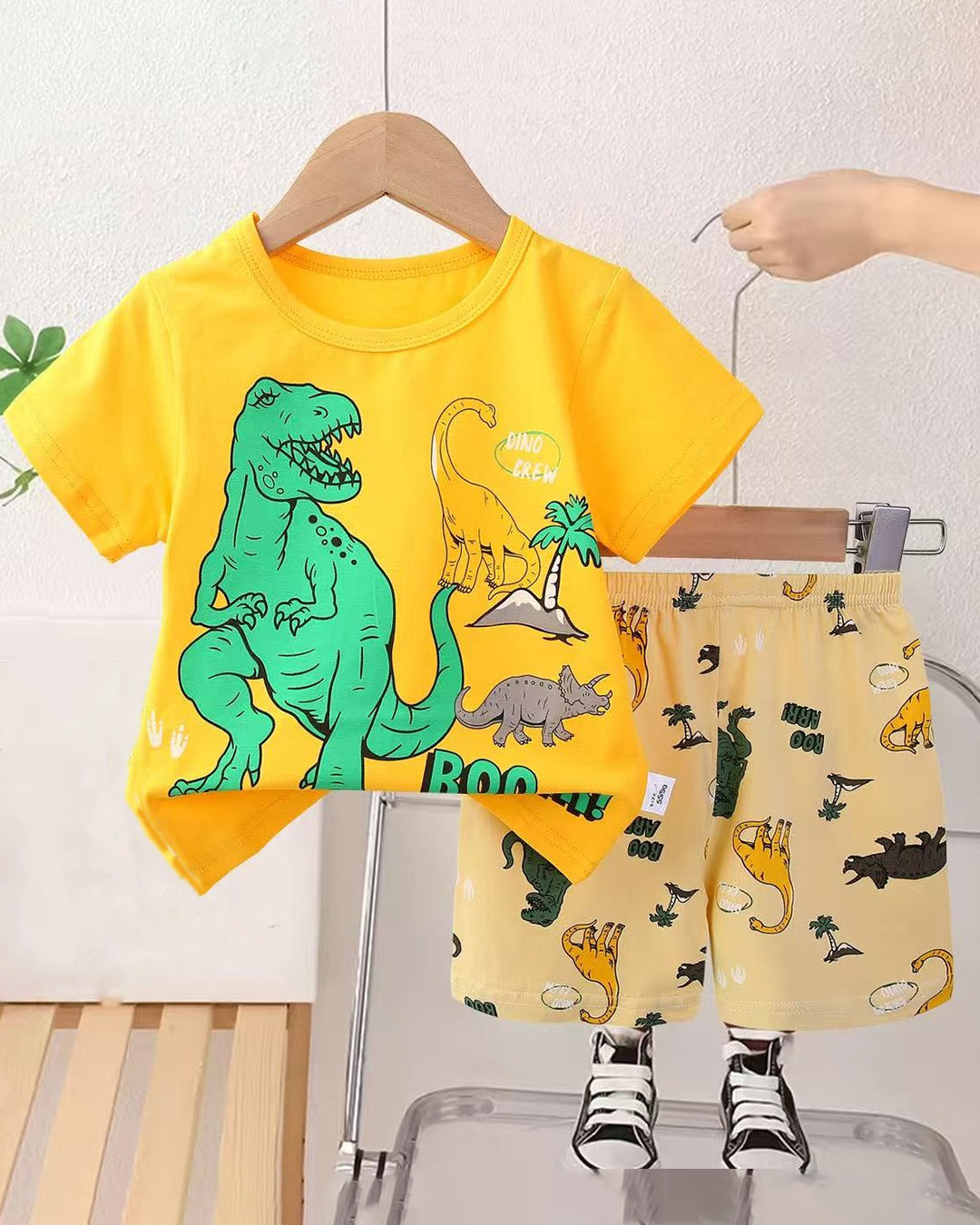 Kids Boys Girls 2Pcs Short Sleeve T-Shirt Shorts