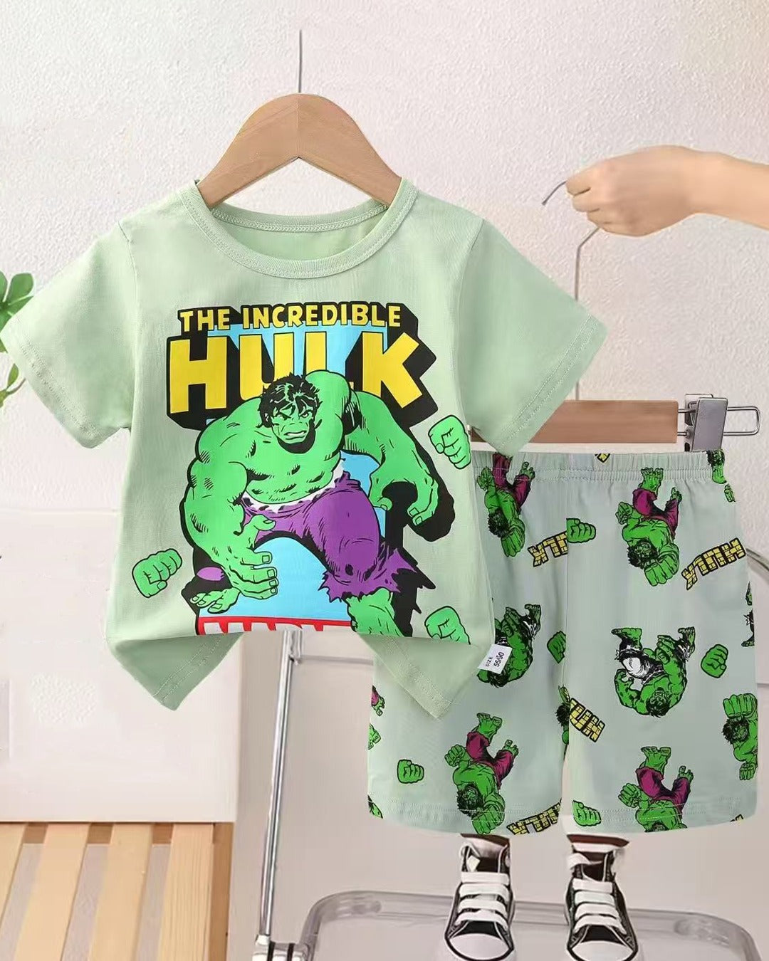 Kids Boys Girls 2Pcs Short Sleeve T-Shirt Shorts