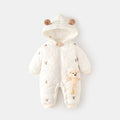 Winter Puffer Jacket White teddy bear