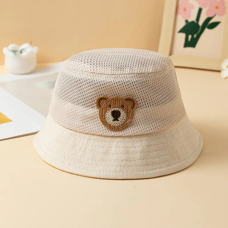 Solid Color Bear Patch Hat