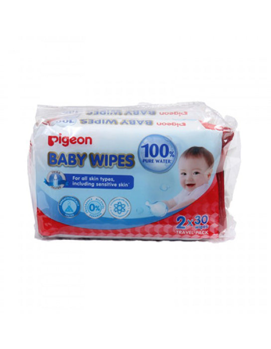 PIGEON BABY WIPES 30*2 SHEETS 100% PURE