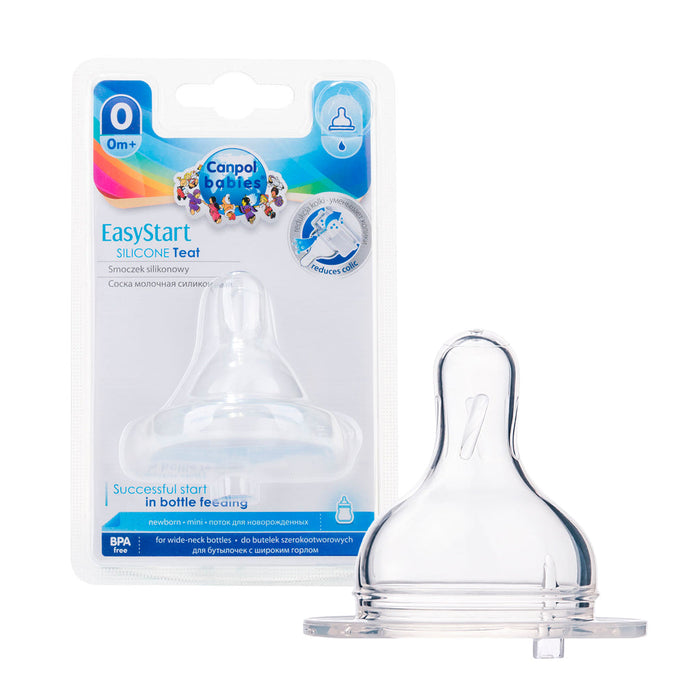 EasyStart wide neck silicone teat - slow (1 pc)