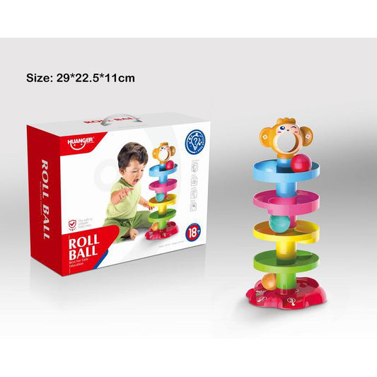 Huanger - Baby Roll Ball Stacking Tower Ramp Puzzle for Toddlers