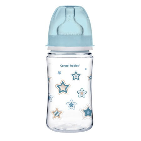 240 ml wide neck anticolic bottle EasyStart - Newborn baby blue stars