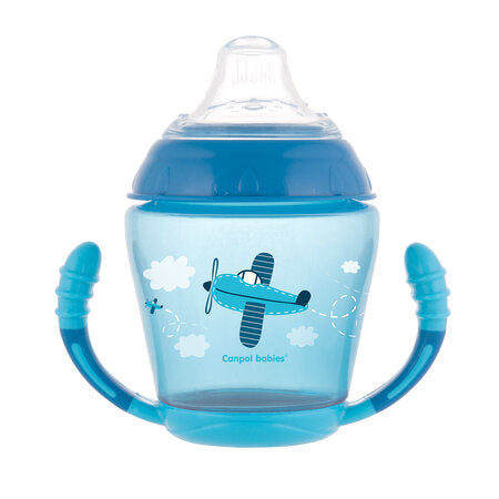Canpol babies Non-spill Cup with Soft Silicone Spout 230 ml Toys Blue
