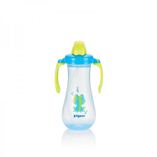 PIGEON TALL STRAW BOTTLE BLUE