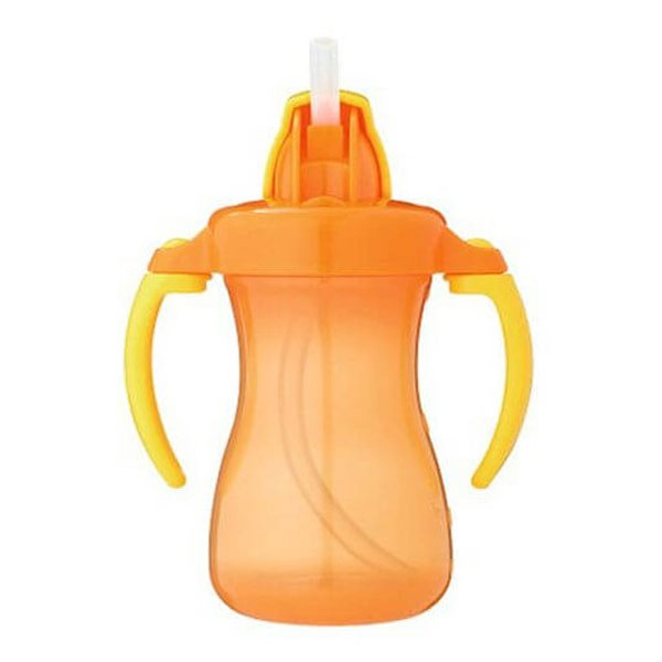 PIGEON PETITE STRAW BOTTLE 150ML, ORANGE