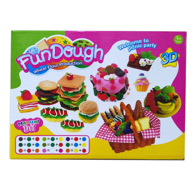 Fun Dough Picnic - Colorful Playdoh Set with Moulds