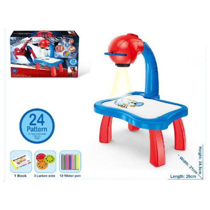 Spiderman Painting & Drawing Projector Table Set - 24 Patterns