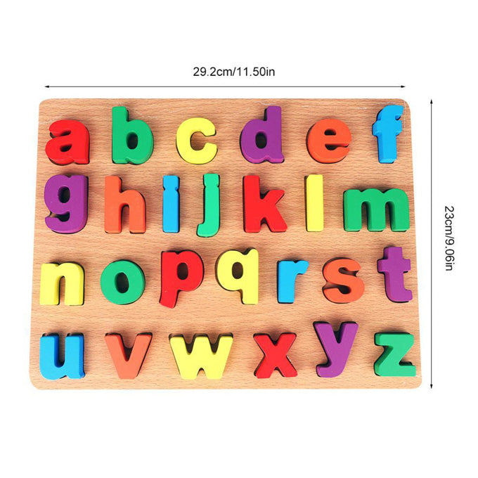 ABC Small Alphabets - Thick Wooden 3D Board Puzzle