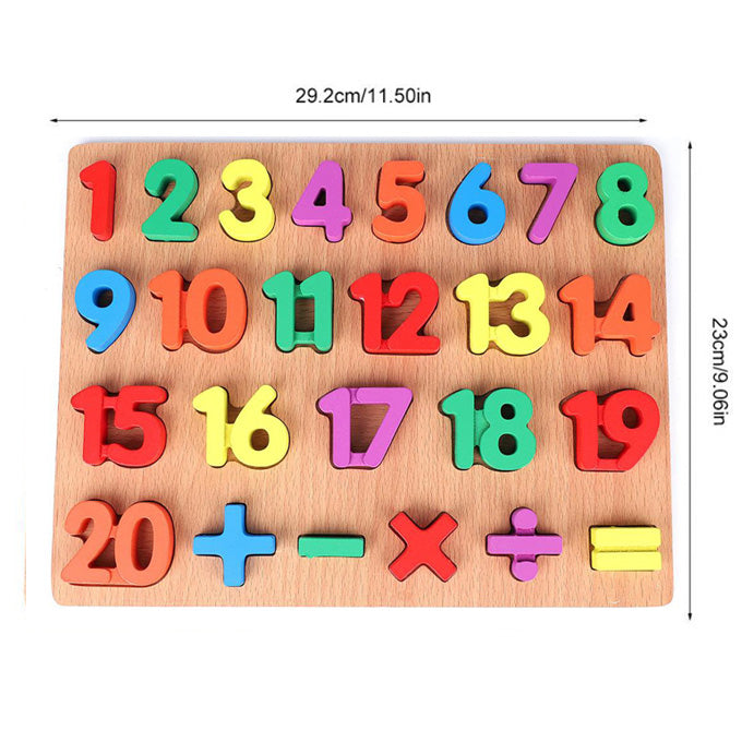 123 Numbers - Thick Wooden 3D Board Puzzle