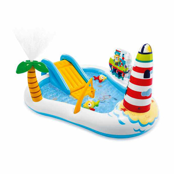 Intex - Fishing Fun Play Center Inflatable Kiddie Pool (7 ft long) - 57162