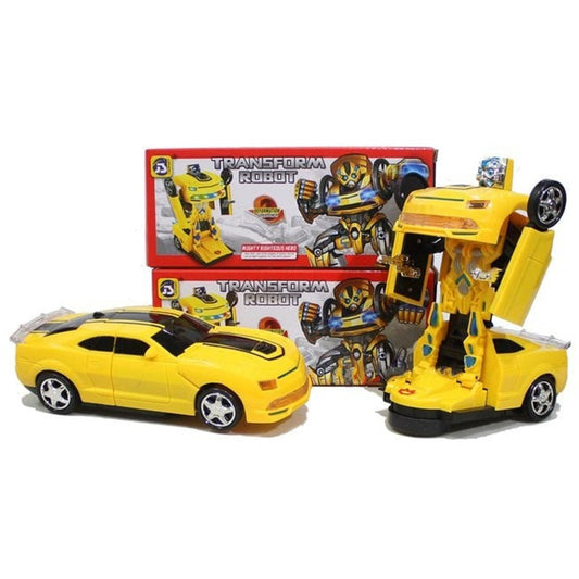 Yellow Transformer Bumblebee Robot Car - Light &amp; Music