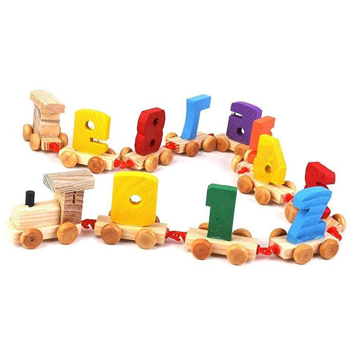 Wooden Digital Numbers Educational Train Toy Set For Kids