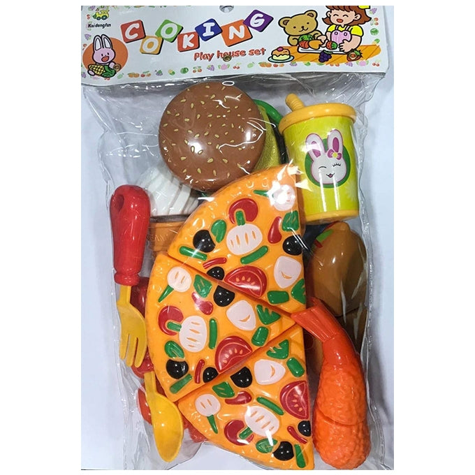 Fast Food -  Pizza &amp; Burger Cooking and Cutting Play Set