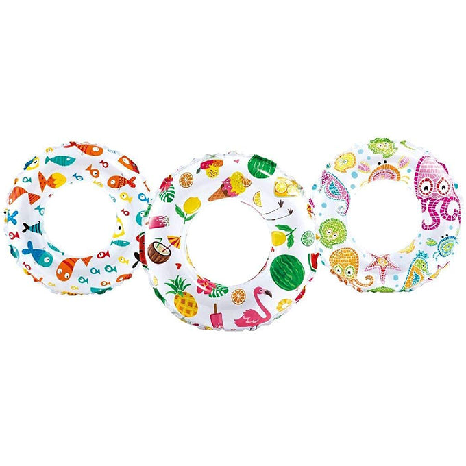 Intex - Lively Print Swimming Pool Tube Ring - 20 inch - 59230