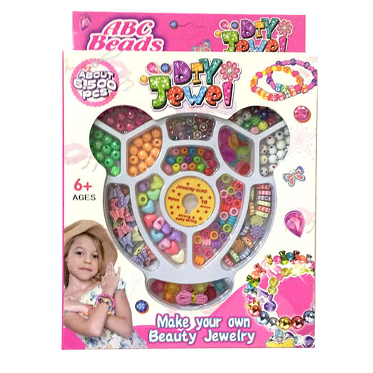 DIY Jewel Colorful Beads Set for Girls with Nylon Cord