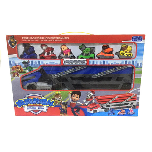 Paw Patrol Truck Vehicle Slide Construction Set with 6 Action Figures - 18 inches