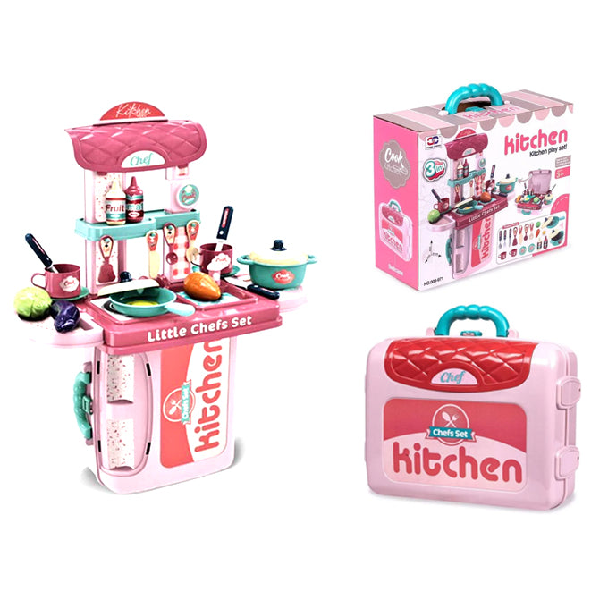 Kitchen Stove Briefcase Play Set - 20 inches - Pink