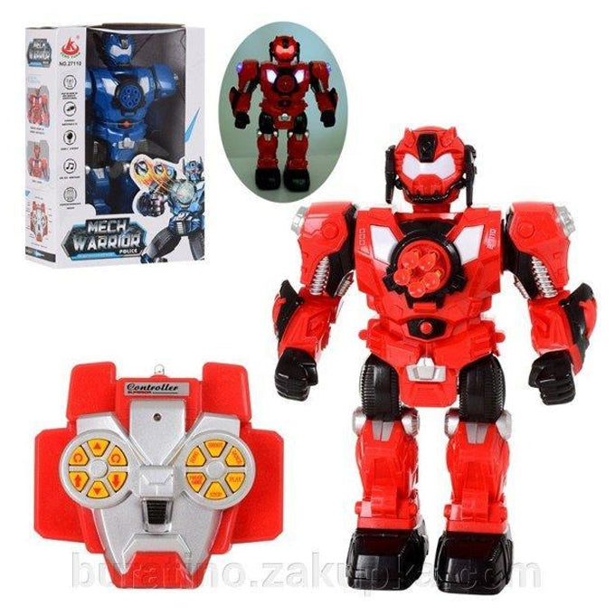 Mech Warrior Remote Control Police Robot Shooter - Red