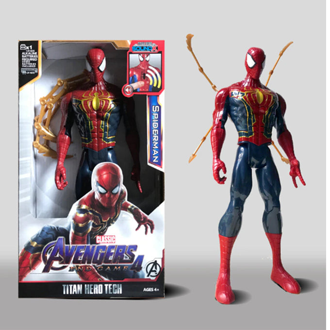 Spiderman Golden Suit with Web Action Figure - 11 Inches