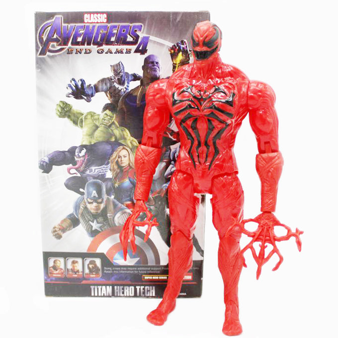 Spiderman End Game Venom Red Action Figure - 11 Inches