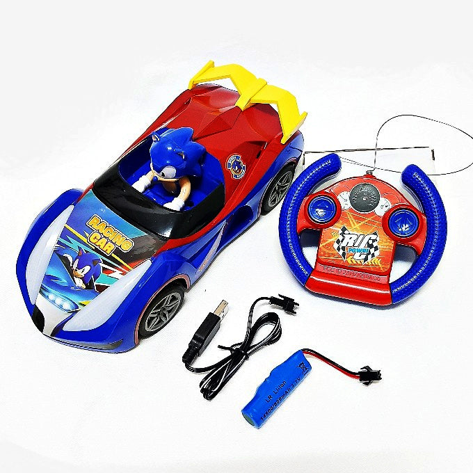 RC - Sonic the Hedgehog Rechargeable Remote Control Action Blue Car - 9 inches