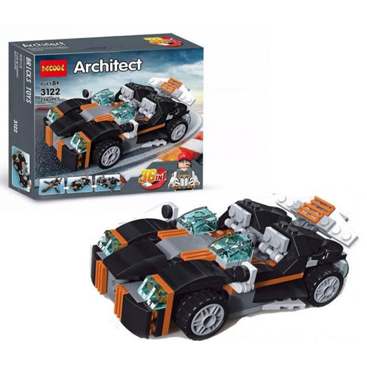 Architect DIY Building Blocks Super Car - 36 in 1 Models JiSi Bricks 3122 Building Bricks for Kid 256+ Pcs