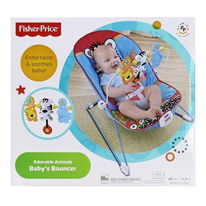 Fisher Price Baby Bouncer Toddler Rocker with Calming Vibration - BlueFisher Price Baby Bouncer Toddler Rocker with Calming Vibration - Blue