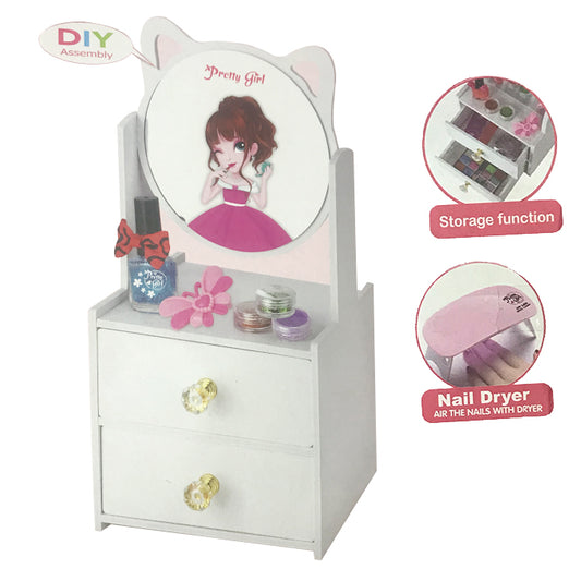 DIY Wooden Dressing table set for girls 21PCS