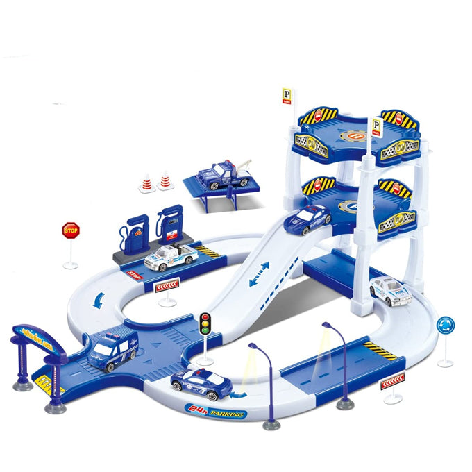 Parking Play Set Police Station Parking 39 Pieces