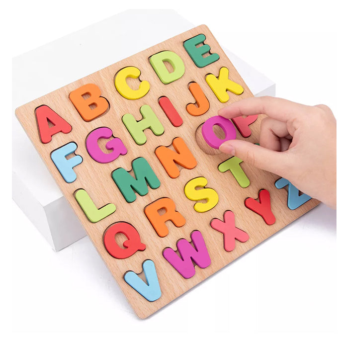 Capital ABC Alphabets - Thick Wooden 3D Board Puzzle - 20 cm