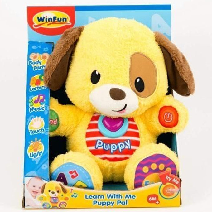 Learn With Me Puppy Pal Soft Toy 000669 Win-Fun