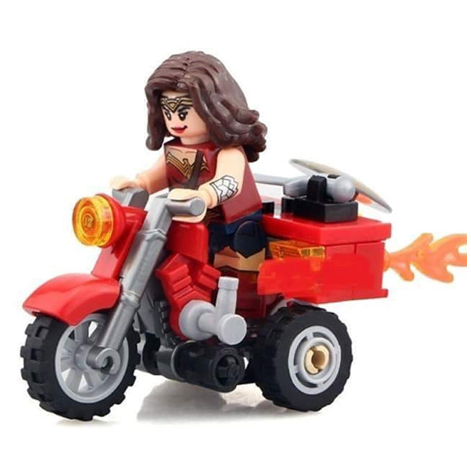 Wonder Women Motorcycle Super Heroes Building Block for kids - 7013