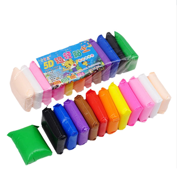 Color Light Soft Clay DIY Toys Children Educational Air Dry Polymer Plasticine Safe Colorful Light Clay Toy Gift To Kids