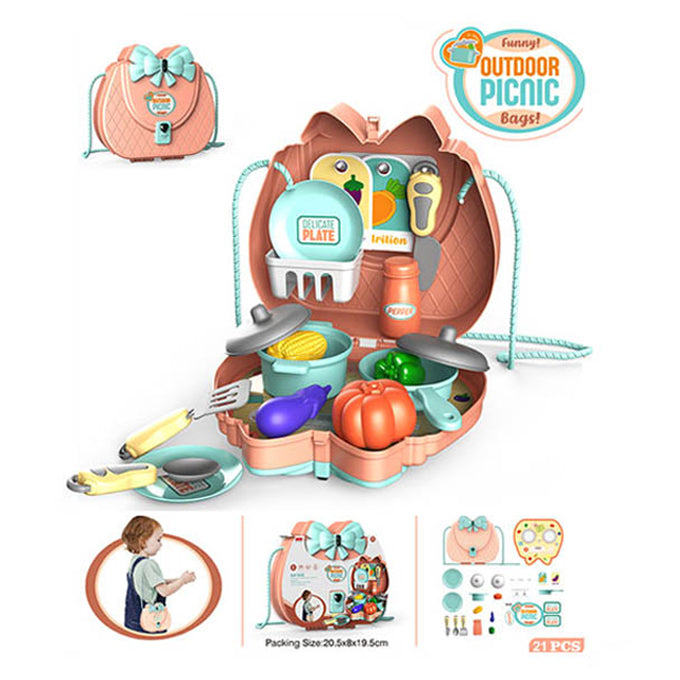 New Portable briefcase Picnic Party Play Sets - 16pcs