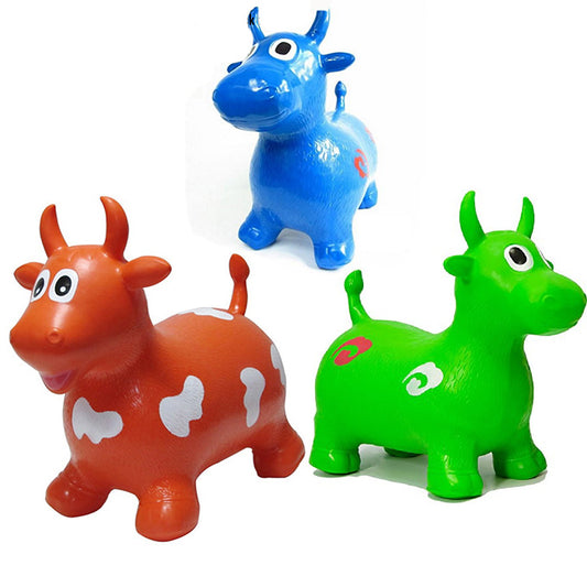 Bouncy Cow (With Music) Toys Inflatable Bouncer Jumping Child Inflatable Rubber Baby