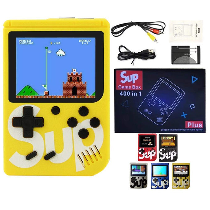 SUP 400 in 1 Games Retro Game Box Console Handheld Game PAD Gamebox - Yellow