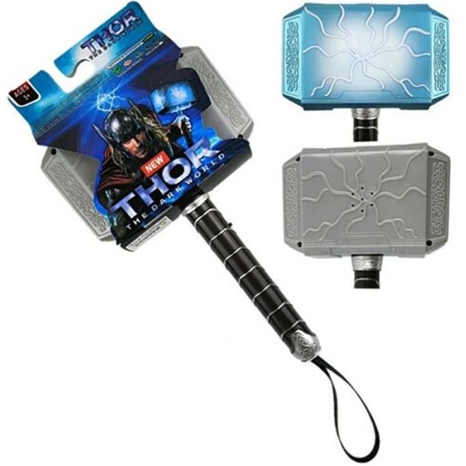 New Avengers LED Glowing And Sounding Thor Hammer Action Figures Cosplay Kids