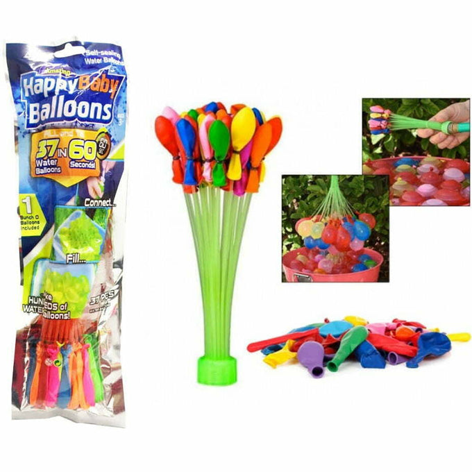 37pcs Bunch balloons Multicolor Fast Fill Water Balloons Bunch for Summer Outdoor Play Kids