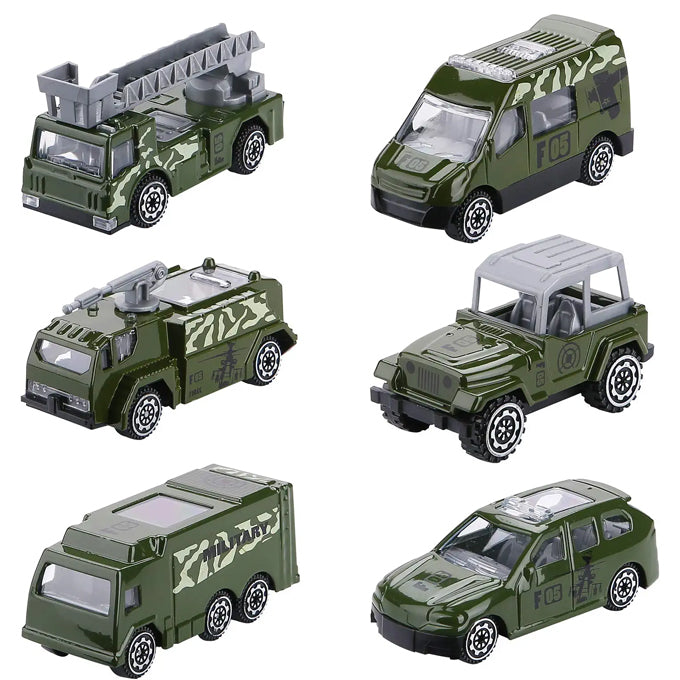 Diecast Vehicles Set, 6 Pack Transport Truck for Kids