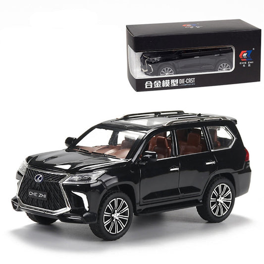 Lexus Land Cruiser Prado SUV Diecast White 1:24 - Black