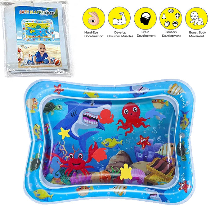 Baby Kids Water Play Mat Inflatable Infant Tummy Time Play mat - Baby Slap Pad 8 CM - For 3 to 24 Months Kids