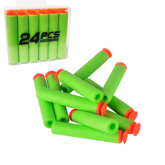 Nerf Soft Foam Darts - 24 Pieces - Green