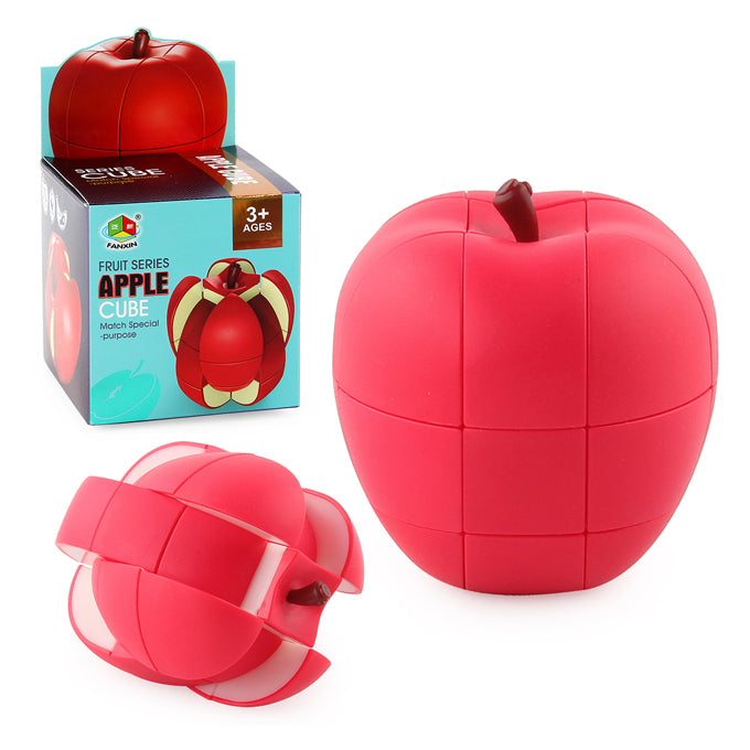 Rubik's Cube Fruits Series Apple Shape Magic Cube Special For Kids - Red