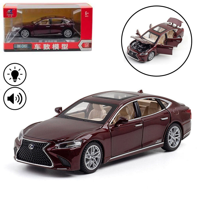 Lexus Die Cast Car Model 4 Door Open With Trunk &amp; Bonult - 1:32 Scale – Toys For Boys - Brown
