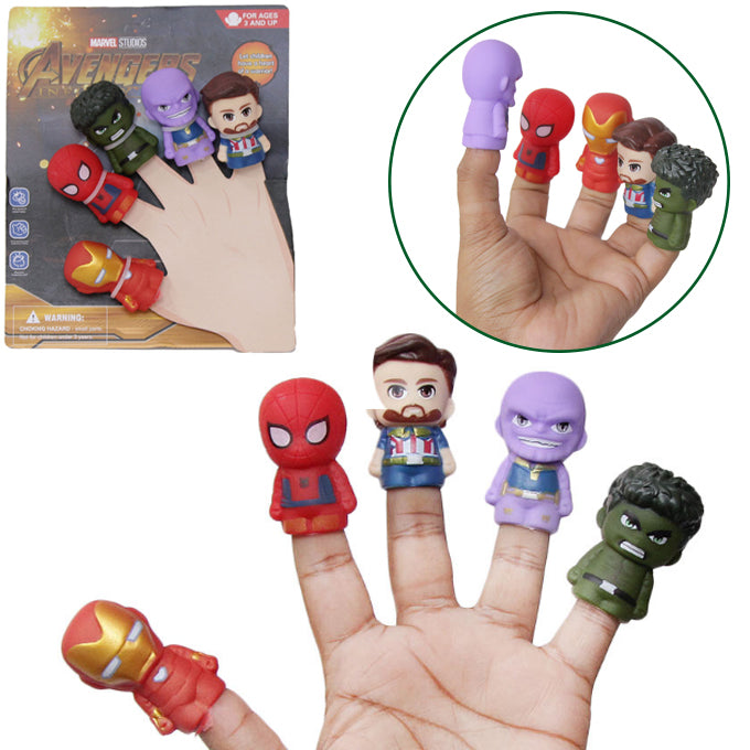 Finger Puppet - Marvel Avengers Characters - 5 Fingers - Multi Color