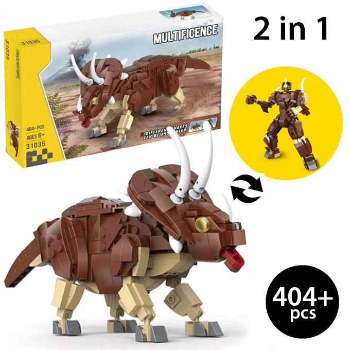 2 in 1 Jurassic Dinosaur Animal World Building Blocks 31035 - Dinosaur Brick Toys 404+ Pcs